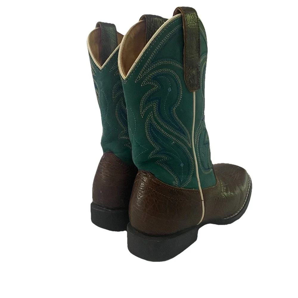 Rank 45 Leather Kids Boots Cowboy Cowgirl Western Ranchwear